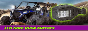UTV, SxS, ATV LED Side View Mirrors