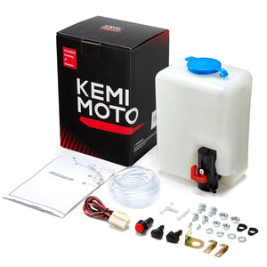 1.5L Universal Car Windshield Washer Pump Reservoir Bottle Kit by Kemimoto FTVWW008 None FTVWW008 Kemimoto