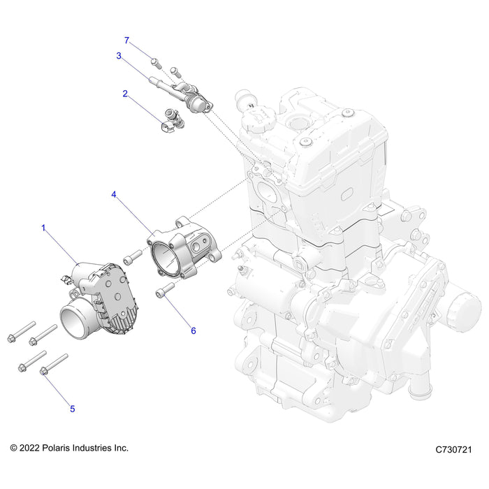 1 Cylinder Fuel Rail by Polaris