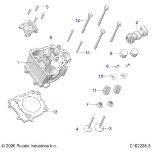 1 Cylinder Head Assembly by Polaris 3023627 OEM Hardware P3023627 Off Road Express Drop Ship