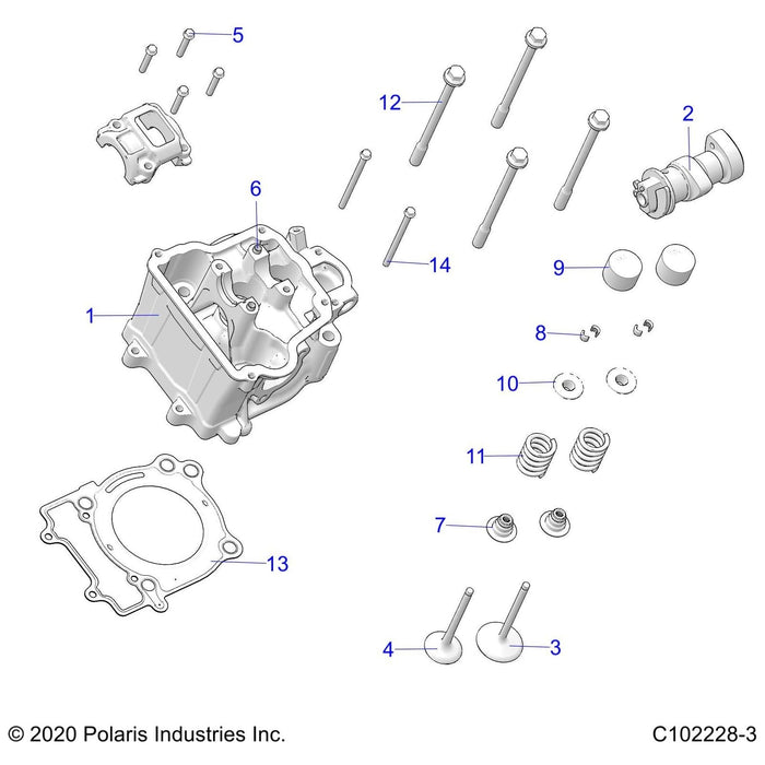 1 Cylinder Head Assembly by Polaris