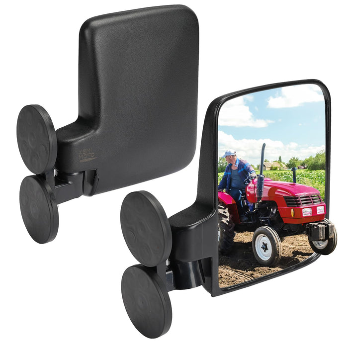 114Lbs Magnetic Side Mirrors for Tractors, Lawn Mover, UTV, ATV by Kemimoto