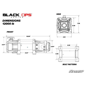 12,000 lb. Winch (with Wireless Remote & Synthetic Rope) by SuperATV SuperATV