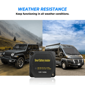 12V 140A Dual Battery Waterproof Voltage Sensitive Relay by Kemimoto B0401-00102BK Battery Charger Accessory B0401-00102BK Kemimoto