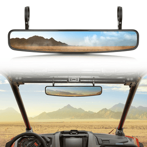 15" UTV Race Convex Center Mirror with 3/4 1.75" or 2" Clamps by Kemimoto B0106-02101BK Rear View Mirror B0106-02101BK Kemimoto