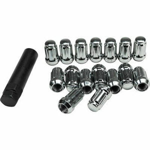 16/Pack 12mm x 1.50 Lug Nuts w/ Key Chrome by AWC RLUG-CS20C Lug Nut Kit 57-94131 Western Powersports