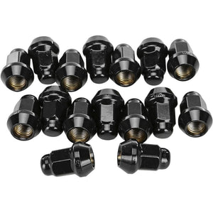 16/Pack 12Mmx1.25 Tapered Lug Nuts 60' 17Mm Head Black by Sedona RLUG-CS19B Lug Nut Kit 57-94136B Western Powersports