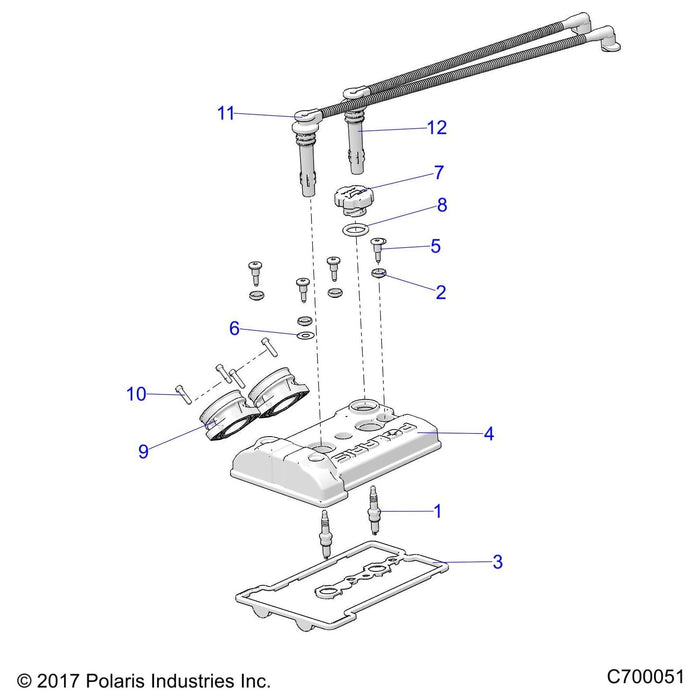 2 Cylinder Seal Valve Cover by Polaris