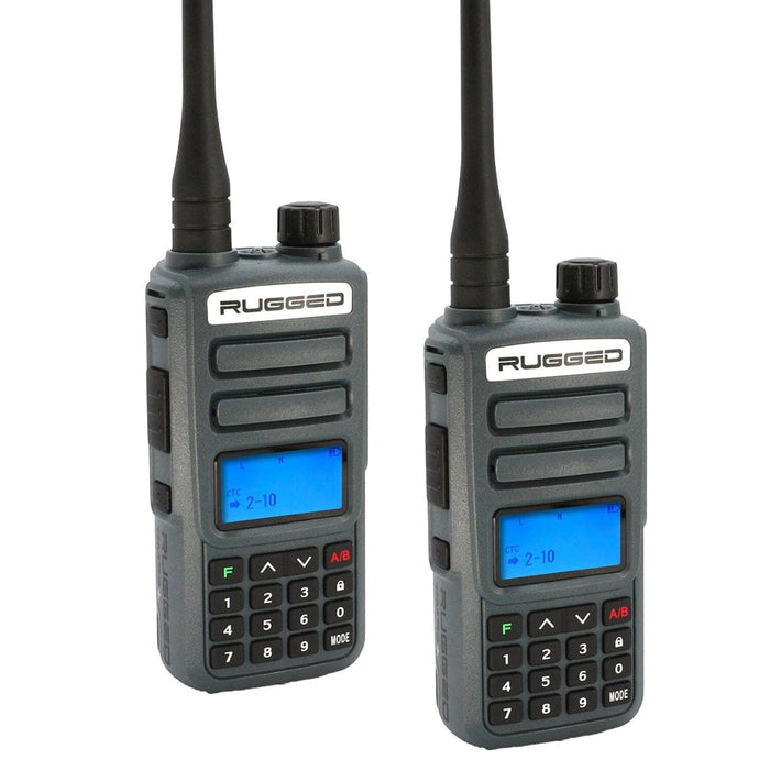 2 Pack - Rugged Gmr2 Plus Gmrs And Frs Two Way Handheld Radios - Grey by Rugged Radios