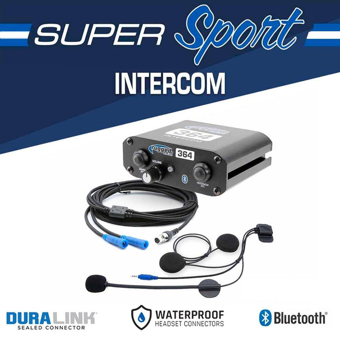 2 Person - Super Sport 364 Communication Intercom System With Helmet Kits by Rugged Radios