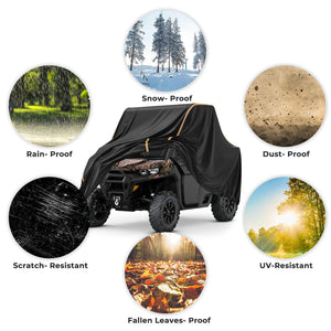 2-Seater UTV Cover For Defender, Ranger, Commander by Kemimoto B0115-00401BK Storage Cover B0115-00401BK Kemimoto