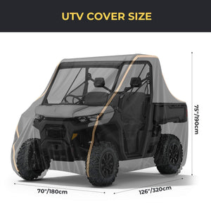 2-Seater UTV Cover For Defender, Ranger, Commander by Kemimoto B0115-00401BK Storage Cover B0115-00401BK Kemimoto