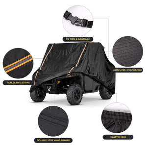 2-Seater UTV Cover For Defender, Ranger, Commander by Kemimoto B0115-00401BK Storage Cover B0115-00401BK Kemimoto