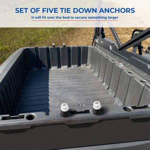2" Tie Down Anchors (6PCS/ Set) for Polaris Ranger/ General by Kemimoto FTVTA002BK Tie Down Mount FTVTA002BK Kemimoto