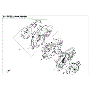 2017 And Older Long Block (Early 2017 Models Long Output Shaft) by CF Moto 0800-ALB000-0840 OEM Hardware 0800-ALB000-0840 Northstar Polaris