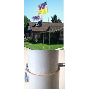 22' Camping Flag Pole by 5150 Whips WH-1305 Flag Mount WH-1305 Trinity Racing