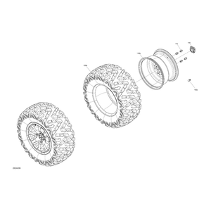 27X11R14 Rear Tire by Can-Am 705502665 OEM Hardware 705502665 Off Road Express Peach St