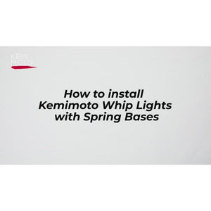 2PCS 5FT UTV Whip Lights with Spring Bases by Kemimoto BZH0250-02 Whip Light BZH0250-02 Kemimoto