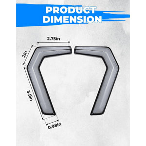 2x Front Fang Accent Light Turn Signal For Polaris General 1000 2016-2023 by Kemimoto B0801-04401CL Turn Signal B0801-04401CL Kemimoto