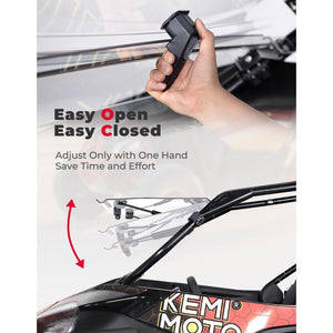 3-in-1 Folding Half Flip Windshield for CFMOTO ZForce 950 by Kemimoto B0110-11901CL Folding Windshield B0110-11901CL Kemimoto