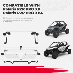 3-in-1 Folding Half Windshield for RZR PRO XP/ PRO XP 4 (2020-2023) by Kemimoto B0110-11801CL Folding Windshield B0110-11801CL Kemimoto