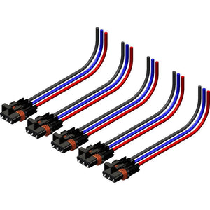 3-Pin Wire Harness 5/Pack Polaris by KFI 102505 Pigtail 30-2505 Western Powersports