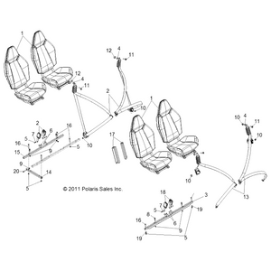 3 Point Seat Belt Assembly by Polaris 2634154 OEM Hardware P2634154 Off Road Express