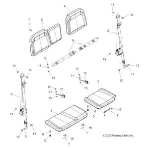 3 Point Seat Belt Assembly by Polaris 2634235 OEM Hardware P2634235 Off Road Express