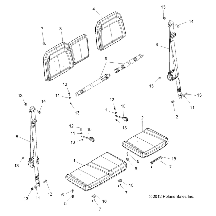 3 Point Seat Belt Assembly by Polaris