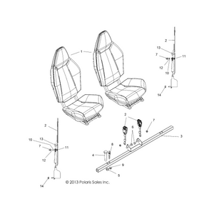 3 Point Seat Belt Assembly by Polaris 2634887 OEM Hardware P2634887 Off Road Express