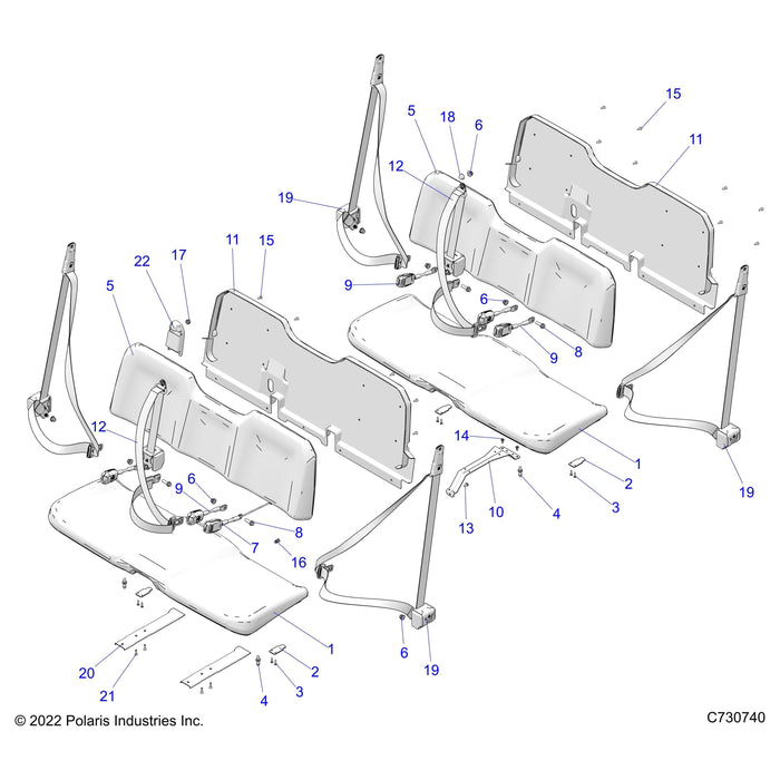 3 Point Seat Belt Assembly by Polaris