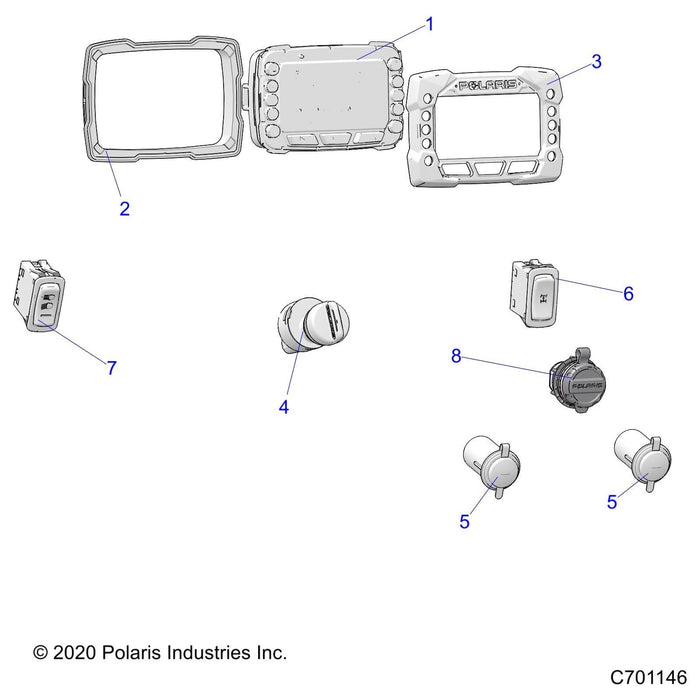 3 Position Sealed Key Switch by Polaris