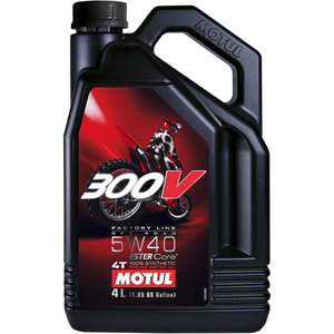 300V Factory Line Offroad Synthetic 4T Engine Oil By Motul 104135 Engine Oil Synthetic 3601-0287 Parts Unlimited Drop Ship