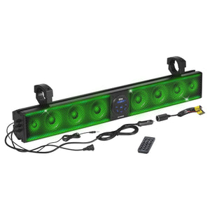 36" Riot Sound Bar With Rgb 8 Speakers Fits 1.5-2.0" Bars by Boss Audio BRT36RGB Sound Bar Speaker 63-8312 Western Powersports Drop Ship