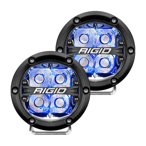 360-Series 4In Spot Blue Back Light/2 by Rigid 36115 Fog / Spot Light 652-36115 Western Powersports Drop Ship