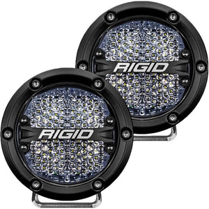 360-Series 4In White Diffused /2 by Rigid 36208 Fog / Spot Light 652-36208 Western Powersports Drop Ship