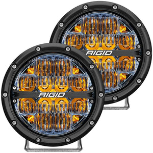 360-Series 6In Drive Amber Back Light/2 by Rigid 36206 Driving Light 652-36206 Western Powersports Drop Ship