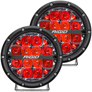 360-Series 6In Spot Red Back Light/2 by Rigid 36203 Fog / Spot Light 652-36203 Western Powersports Drop Ship