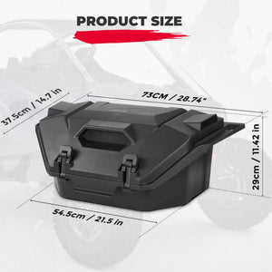 36L Rear Cargo Box with Two Lockable Latches for Polaris RZR by Kemimoto B0113-13001BK Cargo Box B0113-13001BK Kemimoto