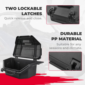 36L Rear Cargo Box with Two Lockable Latches for Polaris RZR by Kemimoto B0113-13001BK Cargo Box B0113-13001BK Kemimoto