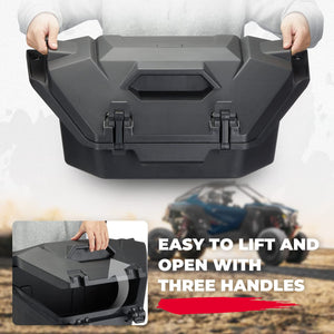 36L Rear Cargo Box with Two Lockable Latches for Polaris RZR by Kemimoto B0113-13001BK Cargo Box B0113-13001BK Kemimoto