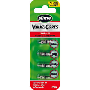 4/Pc Valve Cores Short by Slime 22042 Valve Stem Core 85-1047 Western Powersports