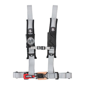 4 Pt Harness With Sewn In Pads Silver 2 In. by Pro Armor A114220SV Safety Belt 4-Pt 67-14220SV Western Powersports