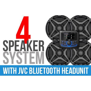 4 Speaker Plug And Play Kit With Jvc Mr1 Receiver by SSV Works RZ5-4A1 Speaker Kit 63-5203 Western Powersports Drop Ship