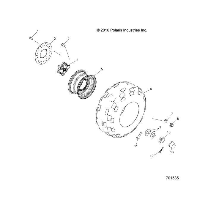 489 Nhs Tire, 24X9-12 by Polaris