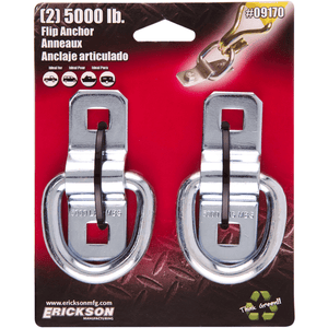 5,000 Lb-Rated Flip-Style Anchor Rings By Erickson 9170 Tie Down Mount 3920-0413 Parts Unlimited