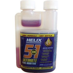 5 In 1 Fuel Additive 1 - 8 Oz. Bottle By Helix 911-1208 Fuel Additive 57-0685 Western Powersports