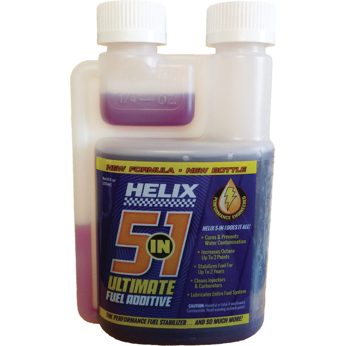 5 In 1 Fuel Additive 1 - 8 Oz. Bottle By Helix