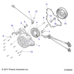 660 Watt Stator, 706 Mm by Polaris 4018448 OEM Hardware P4018448 Off Road Express Drop Ship