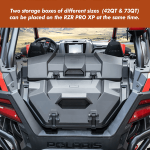 73 QT Rear Storage Bed Box for Polaris RZR PRO XP / 4 (2020-2023) by Kemimoto B0113-05401BK Cargo Box B0113-05401BK Kemimoto